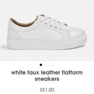 NWT White leather sneakers